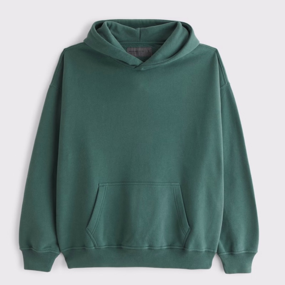 New: Abercrombie & Fitch Men's Green Hoodie